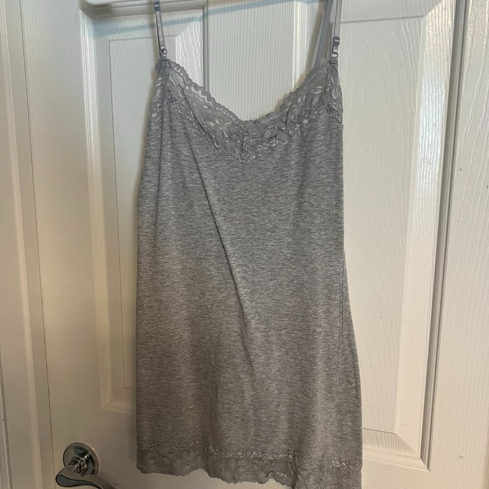 Grey Speghetti Strap top
